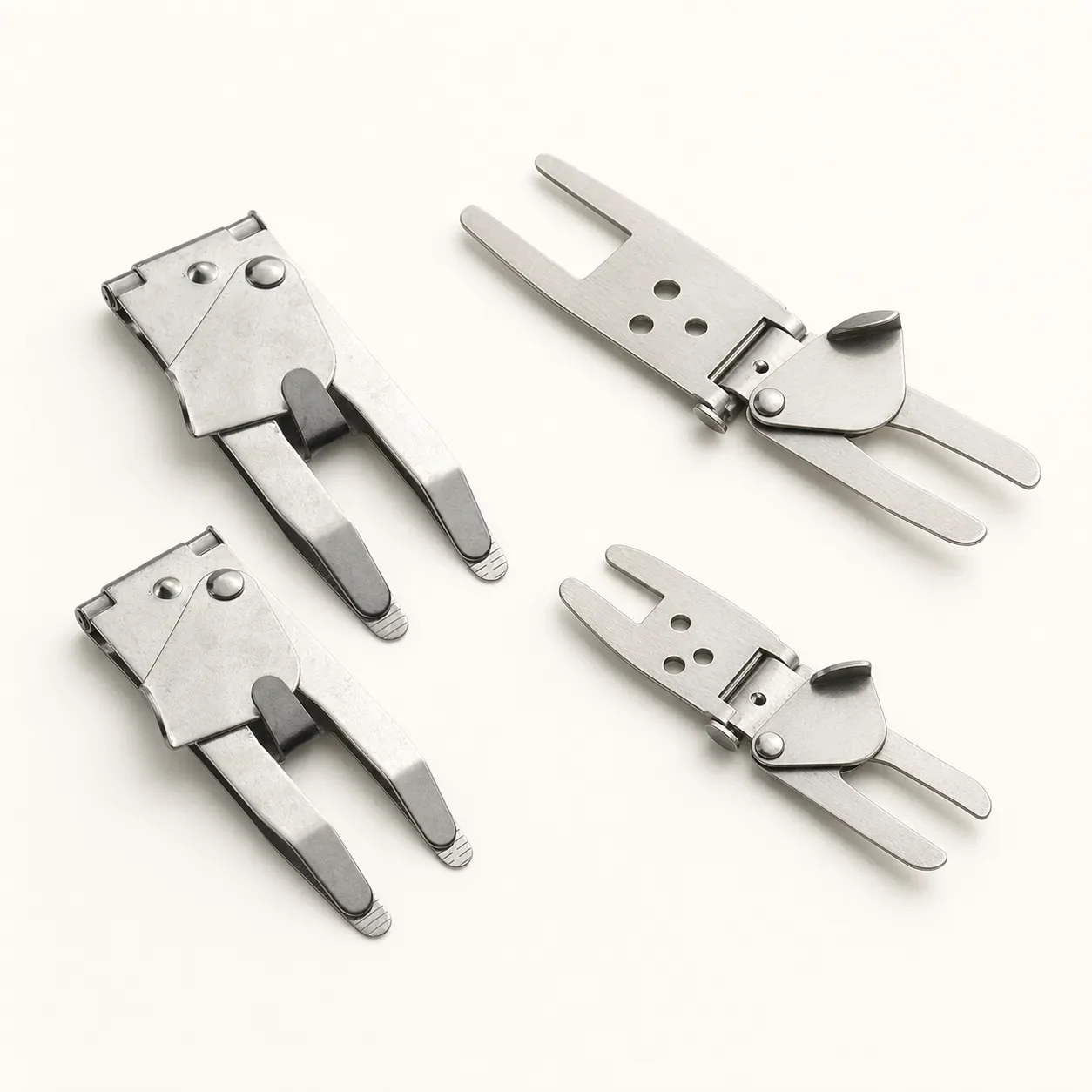 Steel quick clips for closing and aligning garment template layers
